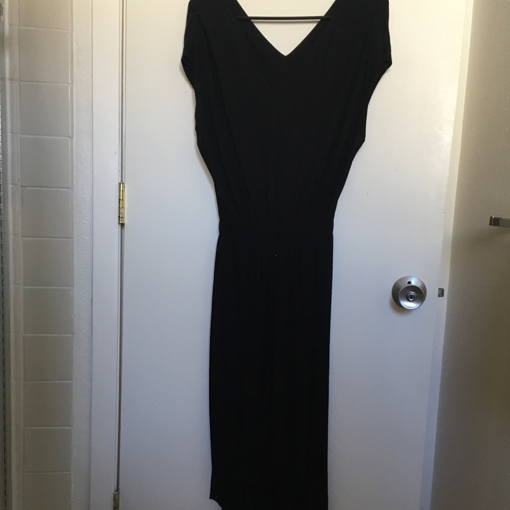 Black high-low dress