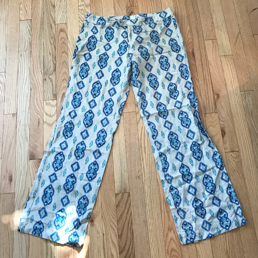 Ecru patterned pants