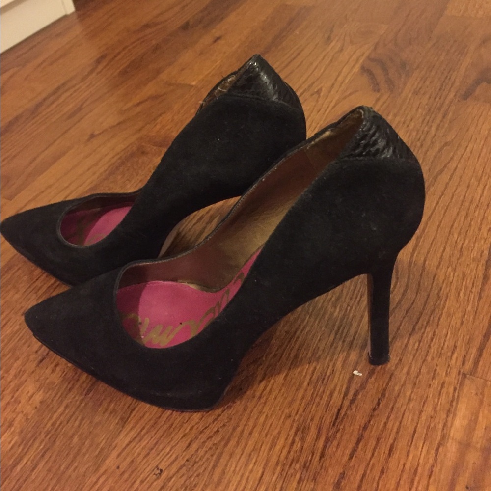 Sam Edelman black suede high heels