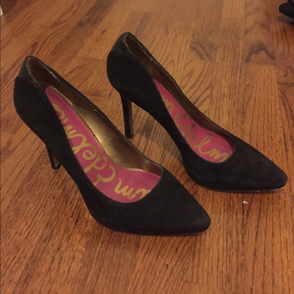 Sam Edelman black suede high heels - Picture 2 of 4