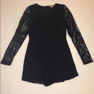 Black Lace Romper