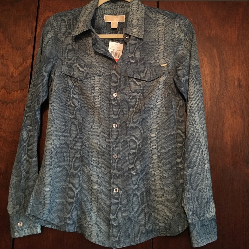 Michael Kors Snake Print Blouse