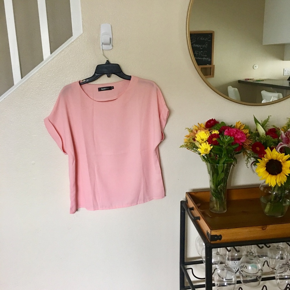 Pink Rolled Sleeve Shirt