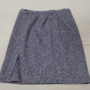 Womens Talbots Skirt 14 Gray Wool Silk