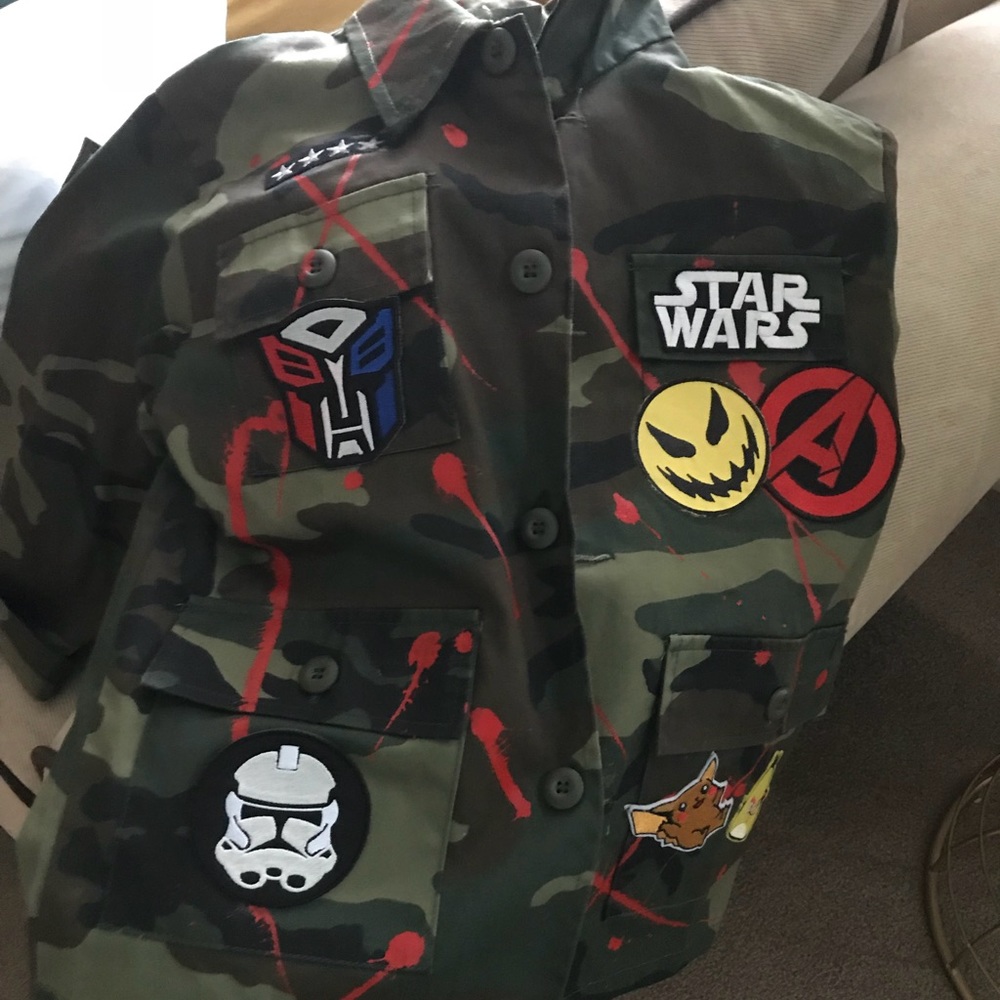 Boys Camo patch jacket