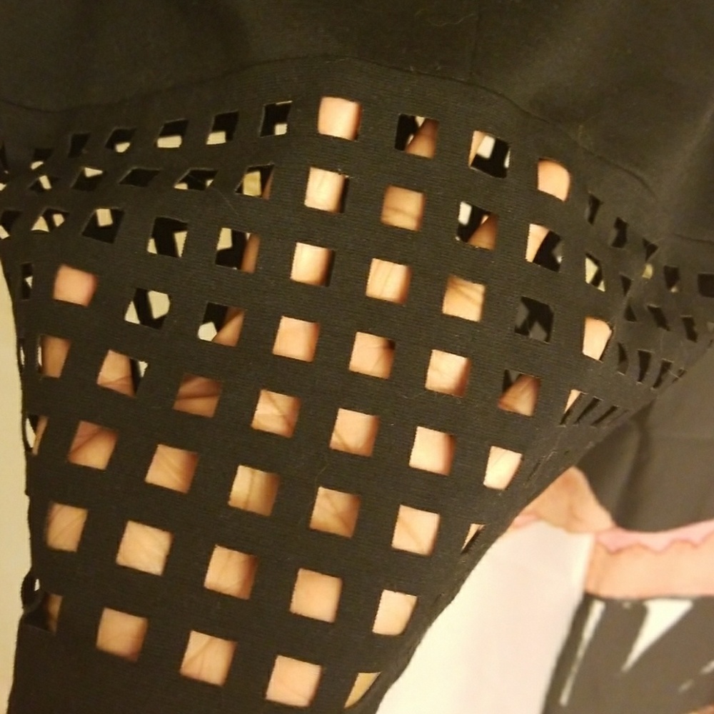 TORRID BLACK CAGEY MIDI PENCIL SKIRT - Picture 3 of 3