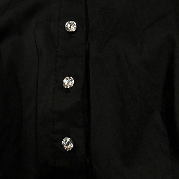 Adriana Papell Occasions black shirt 3/4 sleeve - Picture 2 of 4