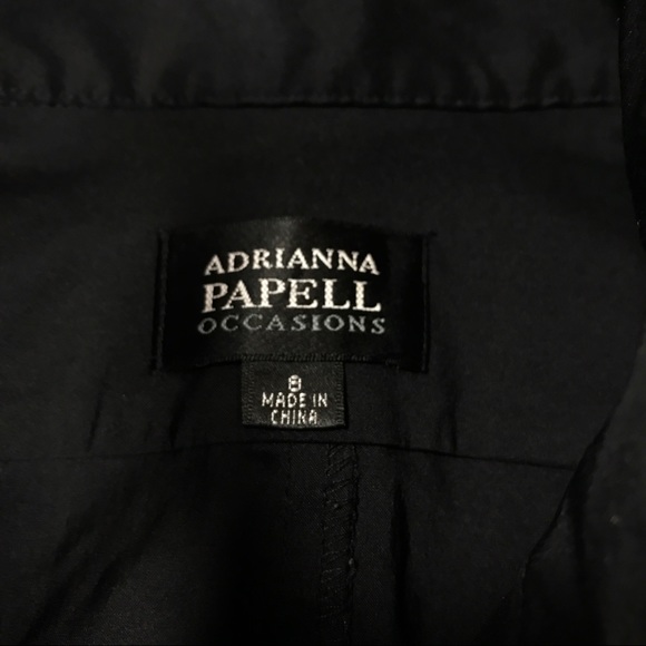 Adriana Papell Occasions black shirt 3/4 sleeve - Picture 4 of 4