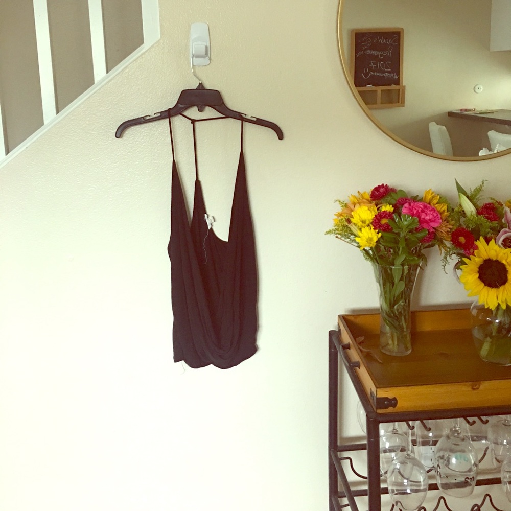 Urban Outfitters Black Plunge Tank