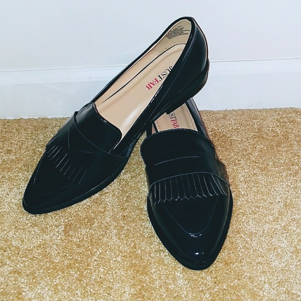 Dark Blue Patent Loafers by JustFab