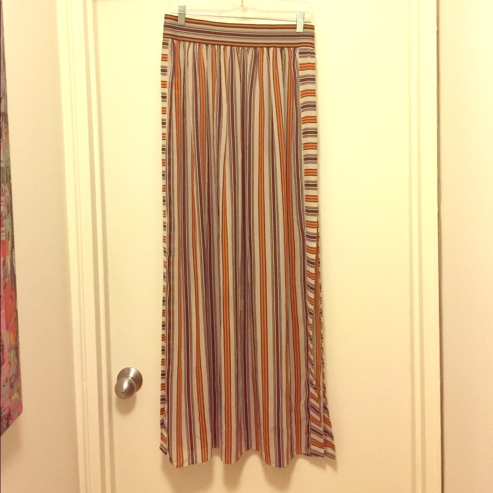 Calypso Stripped Maxi Skirt