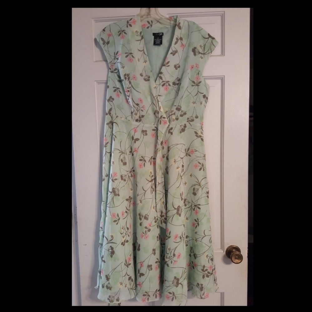 Mint and Floral Dress