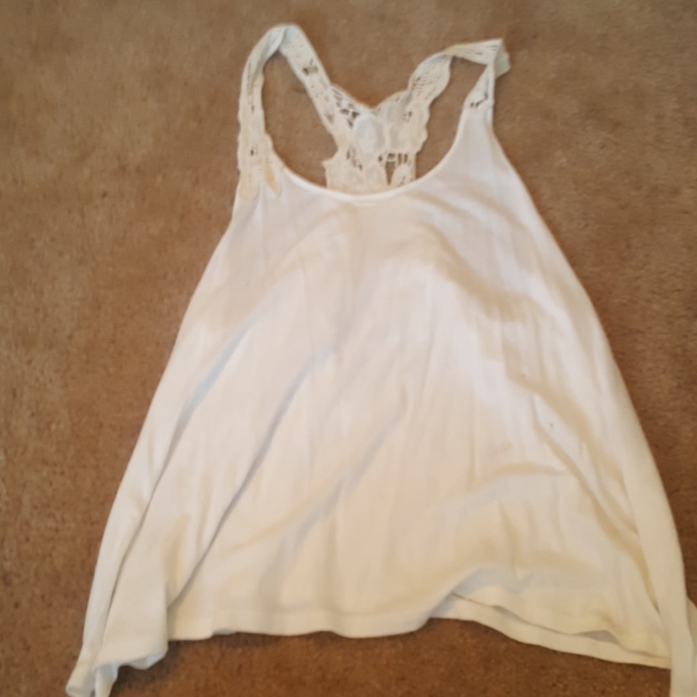 Cream Lace Tank