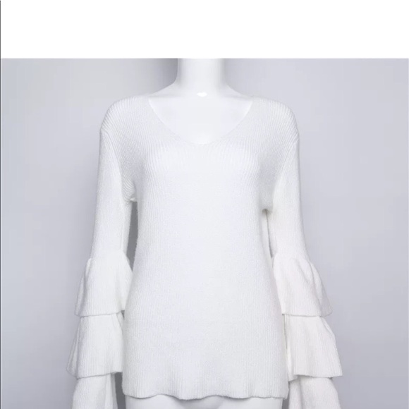 🔥SALE! New! Aria V-Neck Bell Sleeve Sweater - Picture 6 of 6