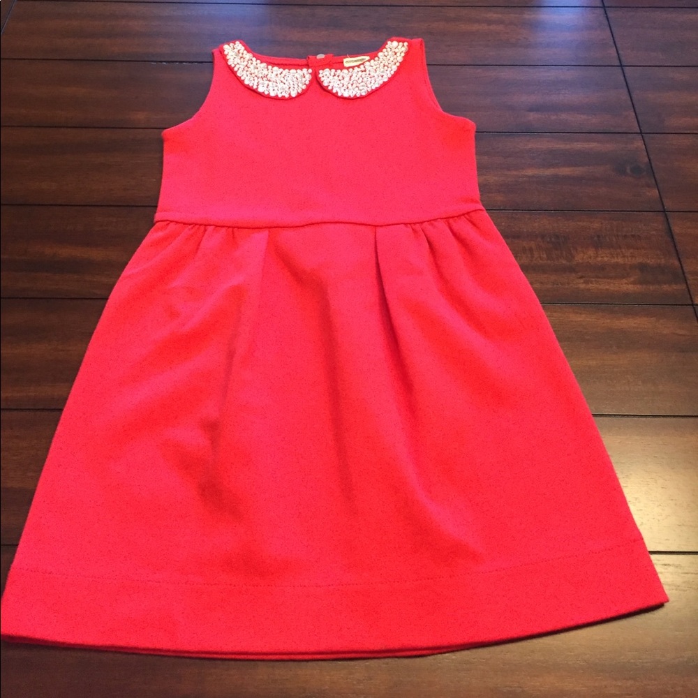 Crewcuts Red Dress w/ Rhinestones