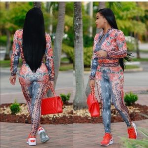 2 piece legging bomber jacket