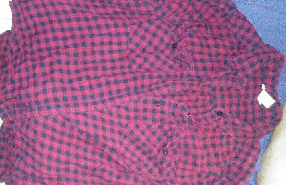 Red and dark blue Flannel
