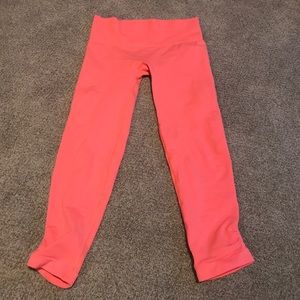 Lululemon neon orange “ebb & flow pant” size 6