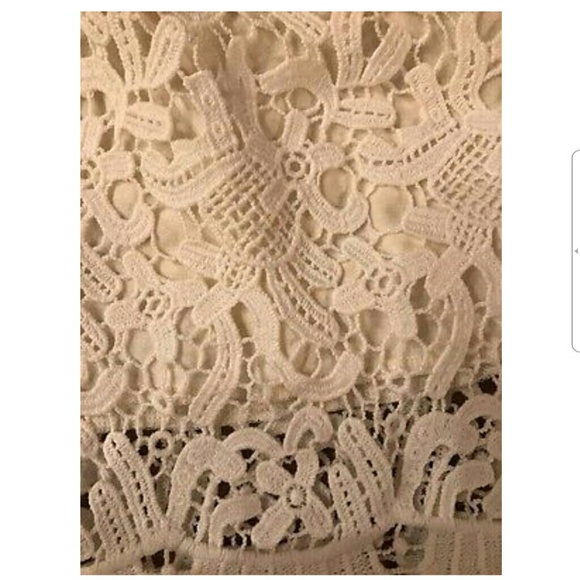 Free People Lace Mini Skirt White M - Picture 4 of 5