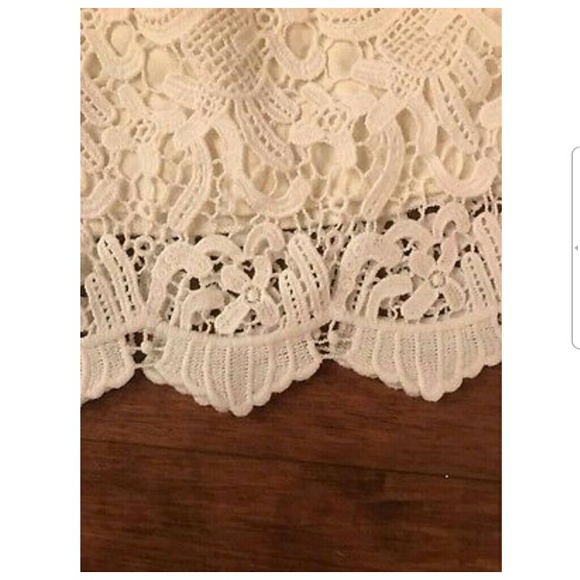 Free People Lace Mini Skirt White M - Picture 5 of 5