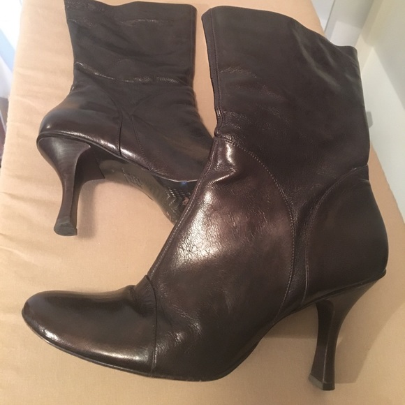 Kenneth Cole Sweet as Candy Brown  Leather Boots - Picture 6 of 8