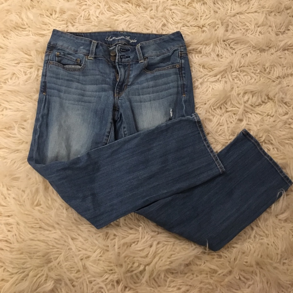 American Eagle Ripped Capri Jeans