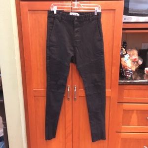 Sync denim raw hem Biker jeans