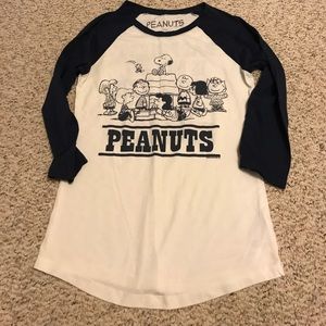 Peanuts Baseball Sleeve Shirt