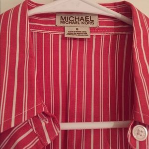 Michael Kors Striped Button Down Shirt