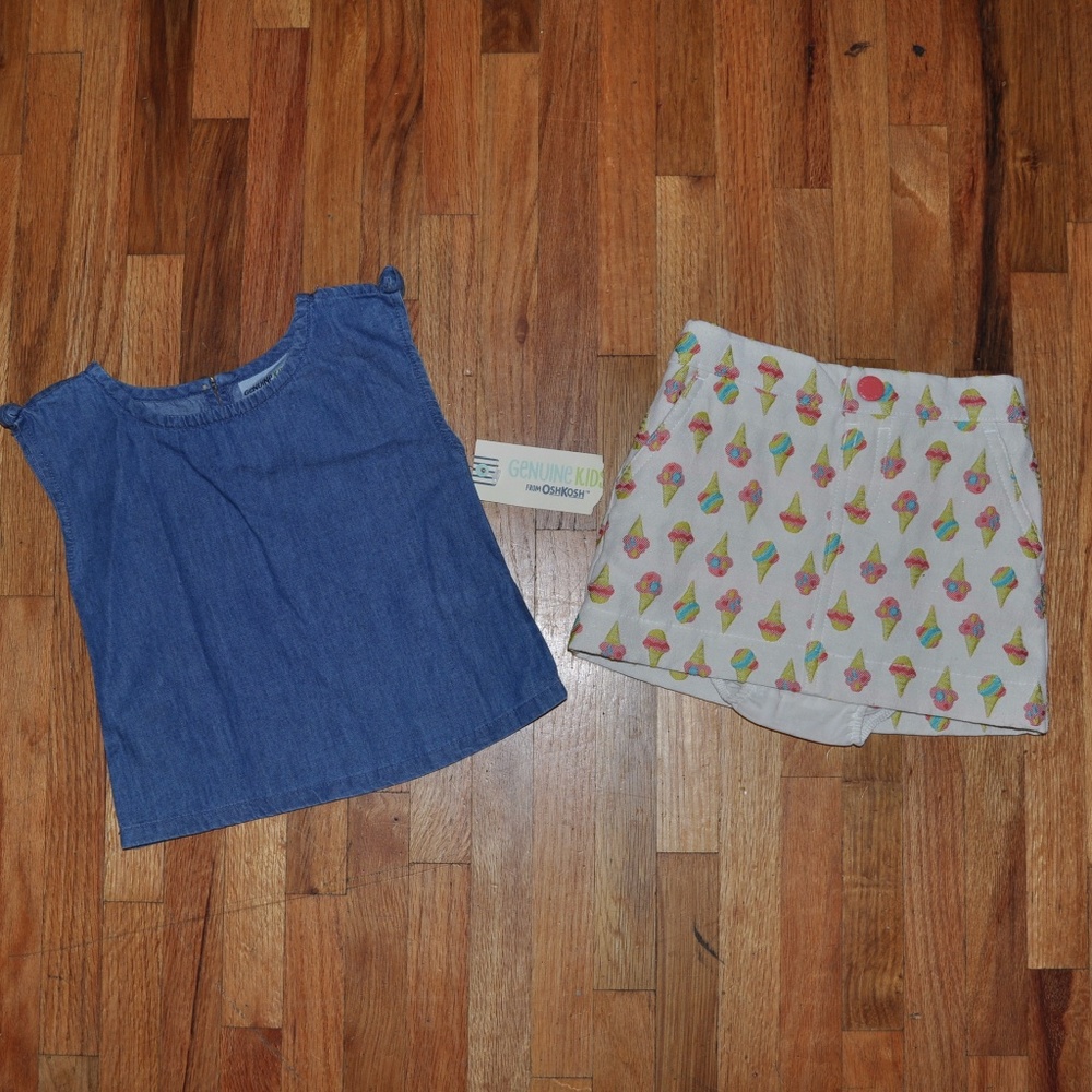 New GENUINE KIDS Girl's Ice Cream Skirt Set NWT - Picture 3 of 7