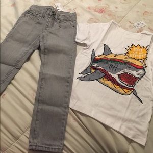 Boys shirt and skinny pants