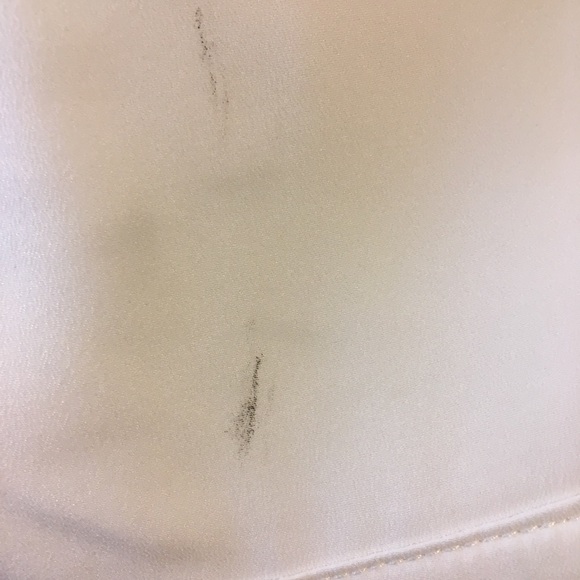 Ravishing, white wool mini dress w/couture details - Picture 3 of 7