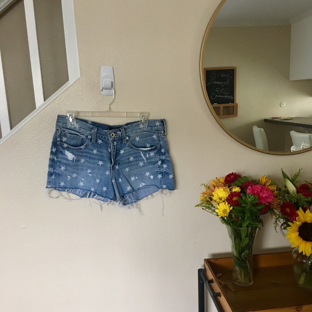 Lucky Brand Star Cutoff Jean Shorts