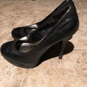 Baby Phat Chance: Black/brown leopard print heels