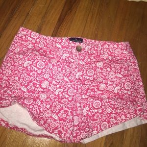 Flower patterned denim shorts American Eagle
