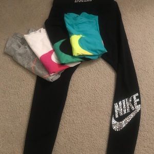 Nike Workout Tops Leggings Lot