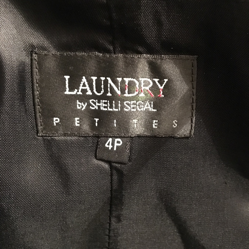 Vintage black shift dress laundry by Shelli Segal - Picture 6 of 7