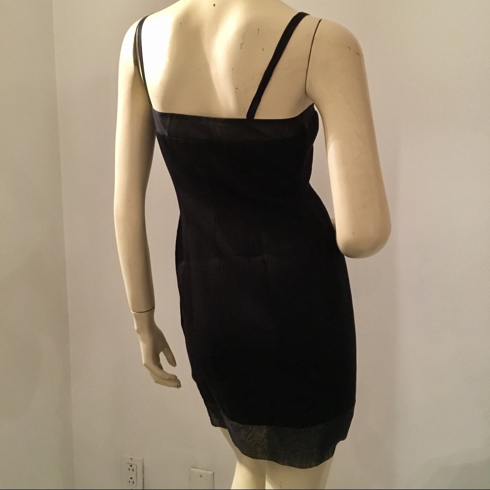 Vintage black shift dress laundry by Shelli Segal - Picture 5 of 7