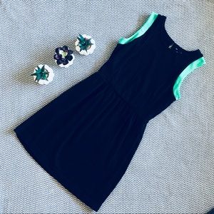 GAP • Black Sleeveless Dress with Green Trim