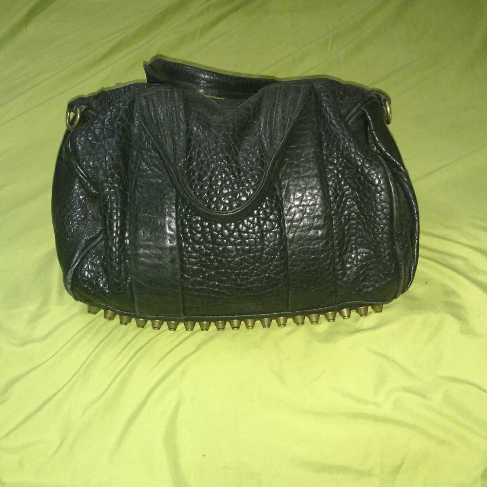 Alexander Wang Rocco black leather purse.