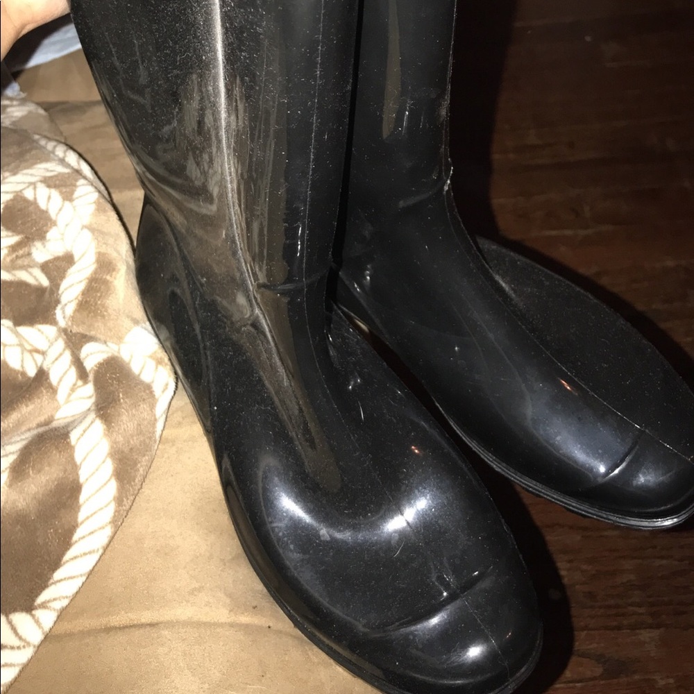 Long Black Rain Boots