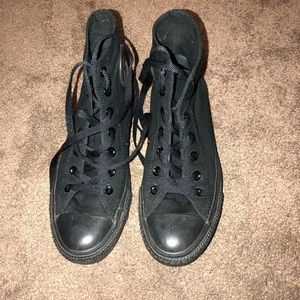 Black high top converse
