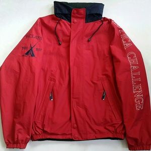 Vintage Nautica Reversible Spellout Windbraker - L