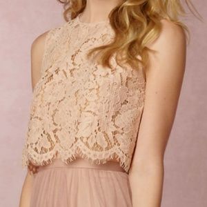 Jenny Yoo Lace Overlay Top