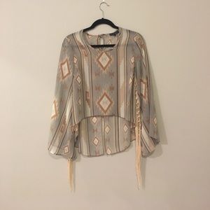 See You Monday printed top with fun sleeves!