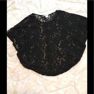 Black Lace Poncho