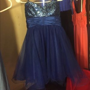 A blue dress that’s sparkly on the top