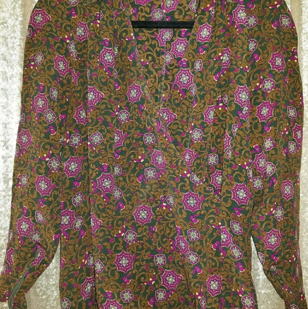 Valentino Paisley Wrap Blouse