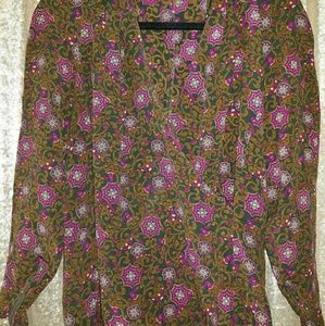 Valentino Paisley Wrap Blouse