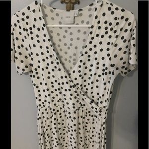 ASOS Maternity/Nursing Dress-White w/ Black Dots